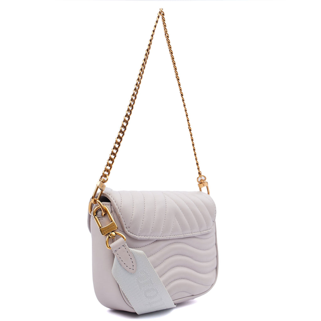 Louis Vuitton Cross Body New Wave Multi Pochette in Grey, Calfskin Leather