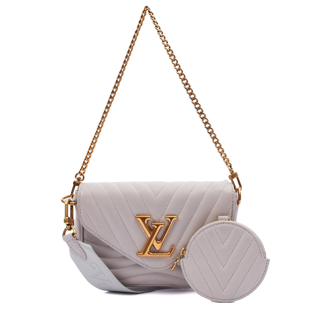 Louis Vuitton Cross Body New Wave Multi Pochette in Grey, Calfskin Leather