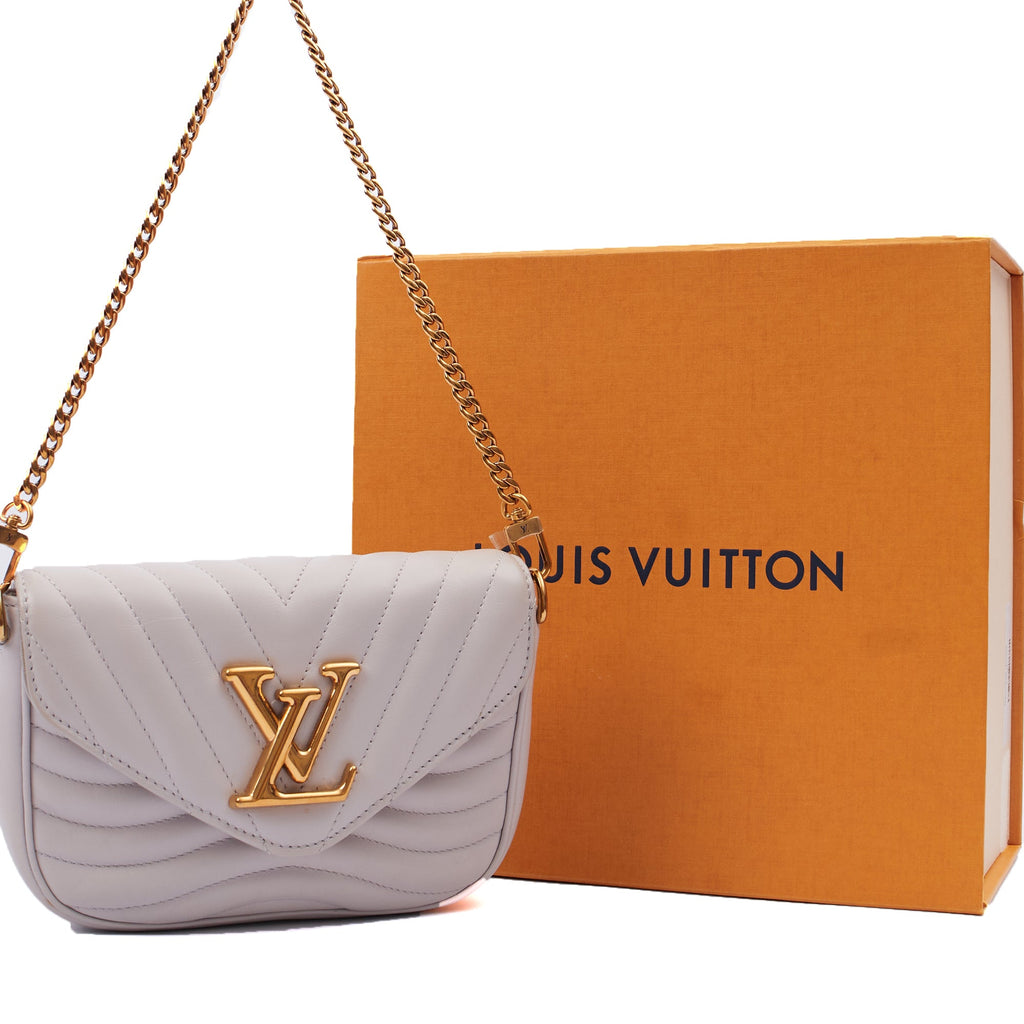 Louis Vuitton Cross Body New Wave Multi Pochette in Grey, Calfskin Leather