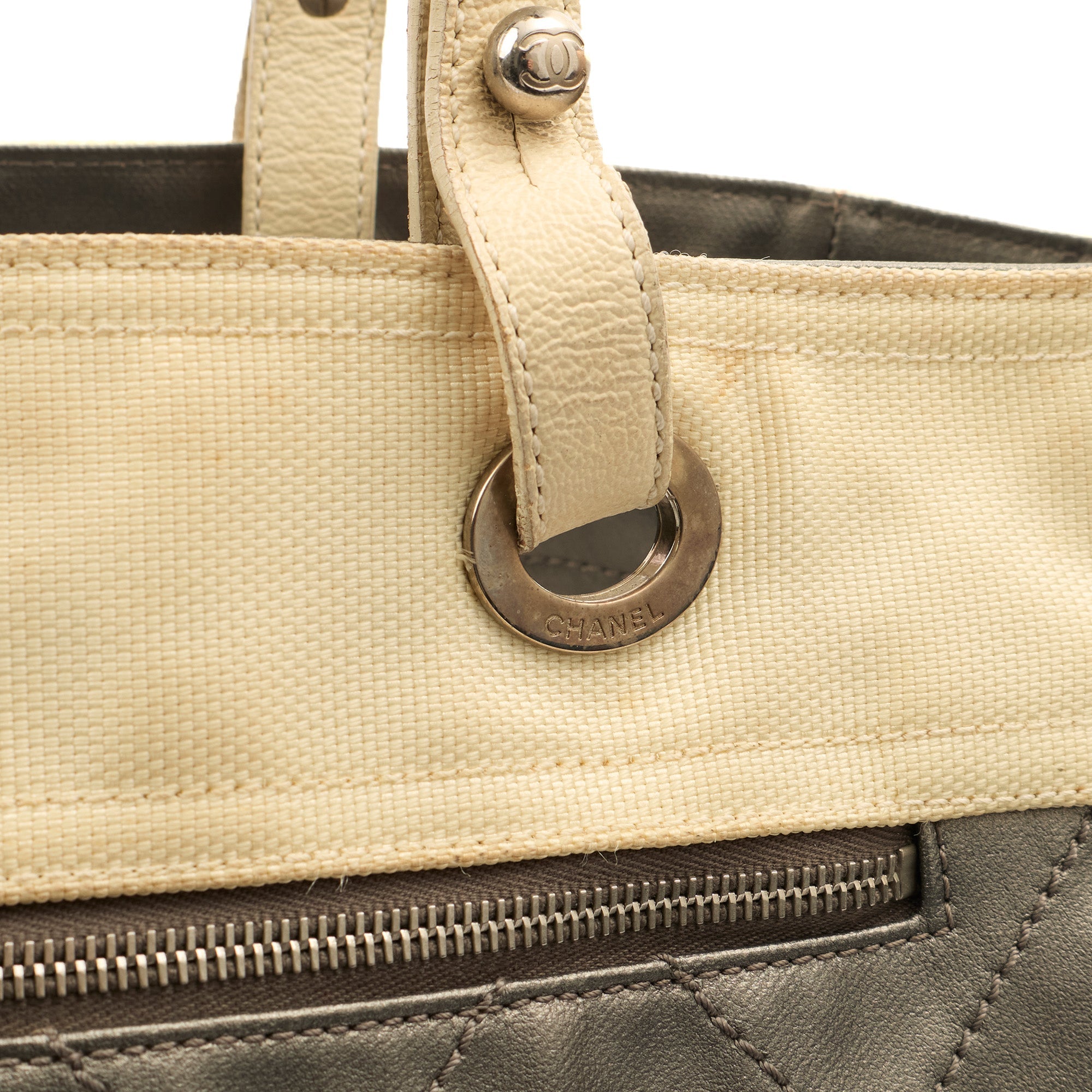 Chanel Tote Paris-Biarritz Tote - Large  in Metallic, Fabric