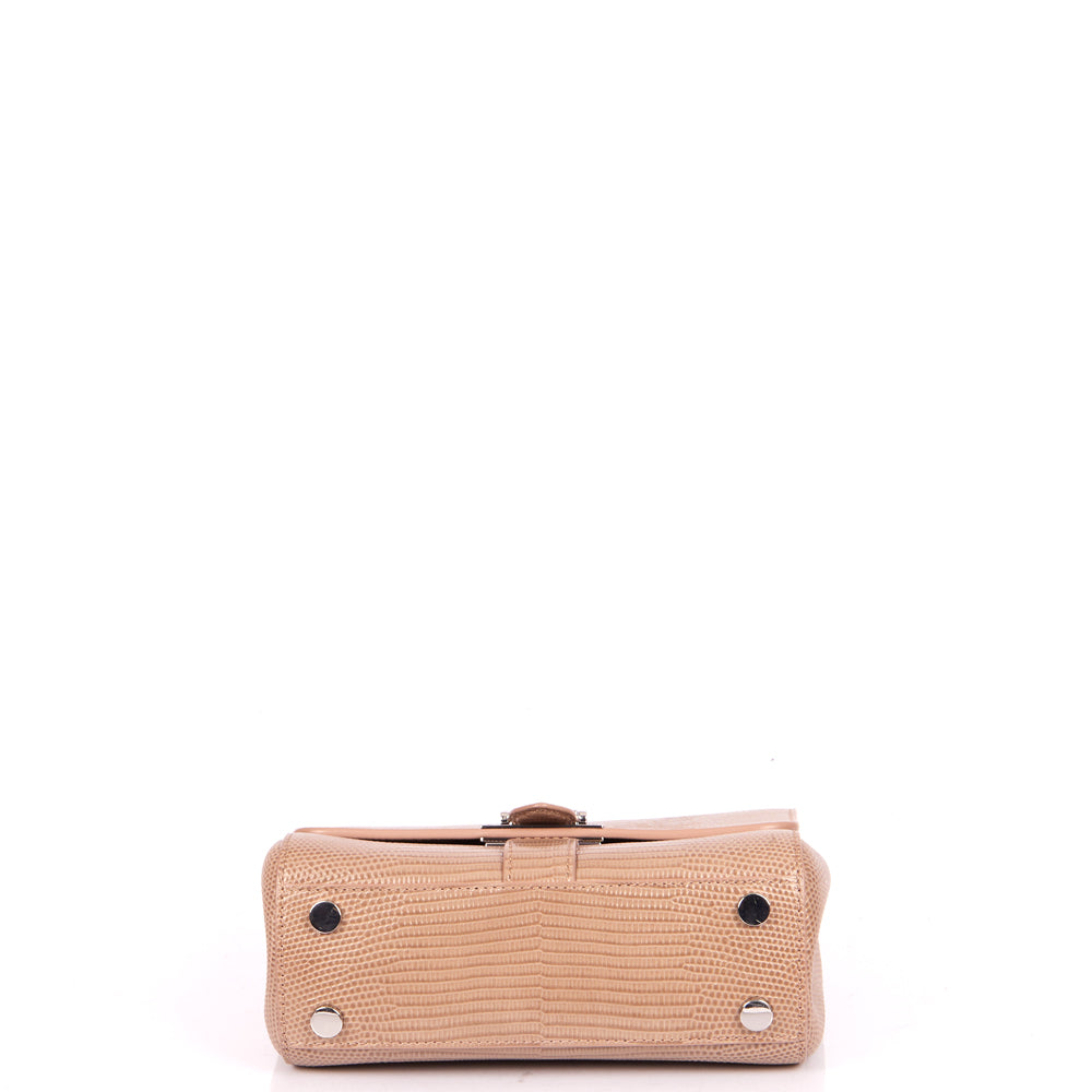 Aspinal of London Shoulder Bag Lottie in Neutral, Exotic Effect Leather
