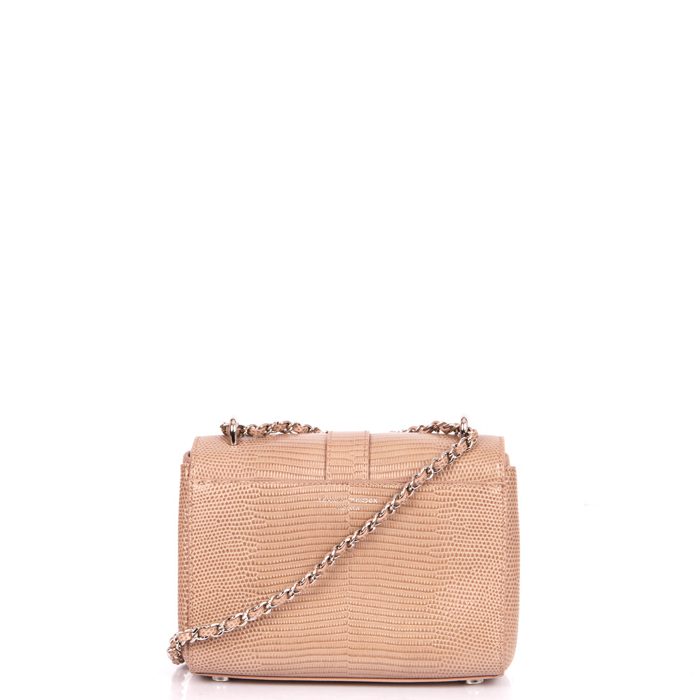 Aspinal of London Shoulder Bag Lottie in Neutral, Exotic Effect Leather