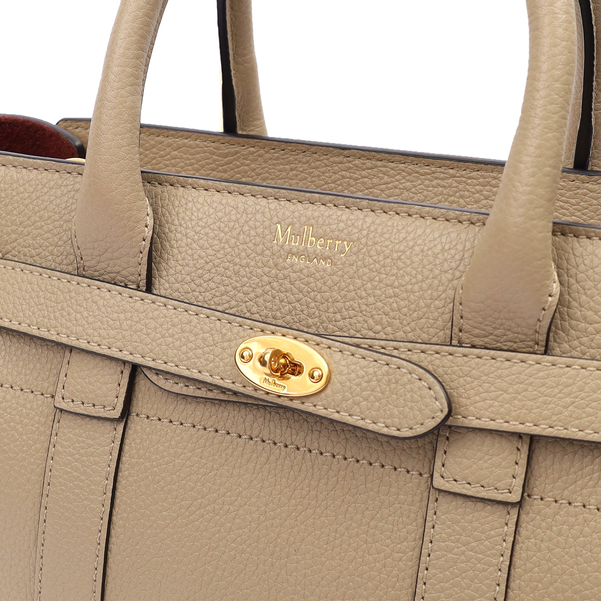 Mulberry Tote Zipped Bayswater - Mini in Clay, Calfskin Leather