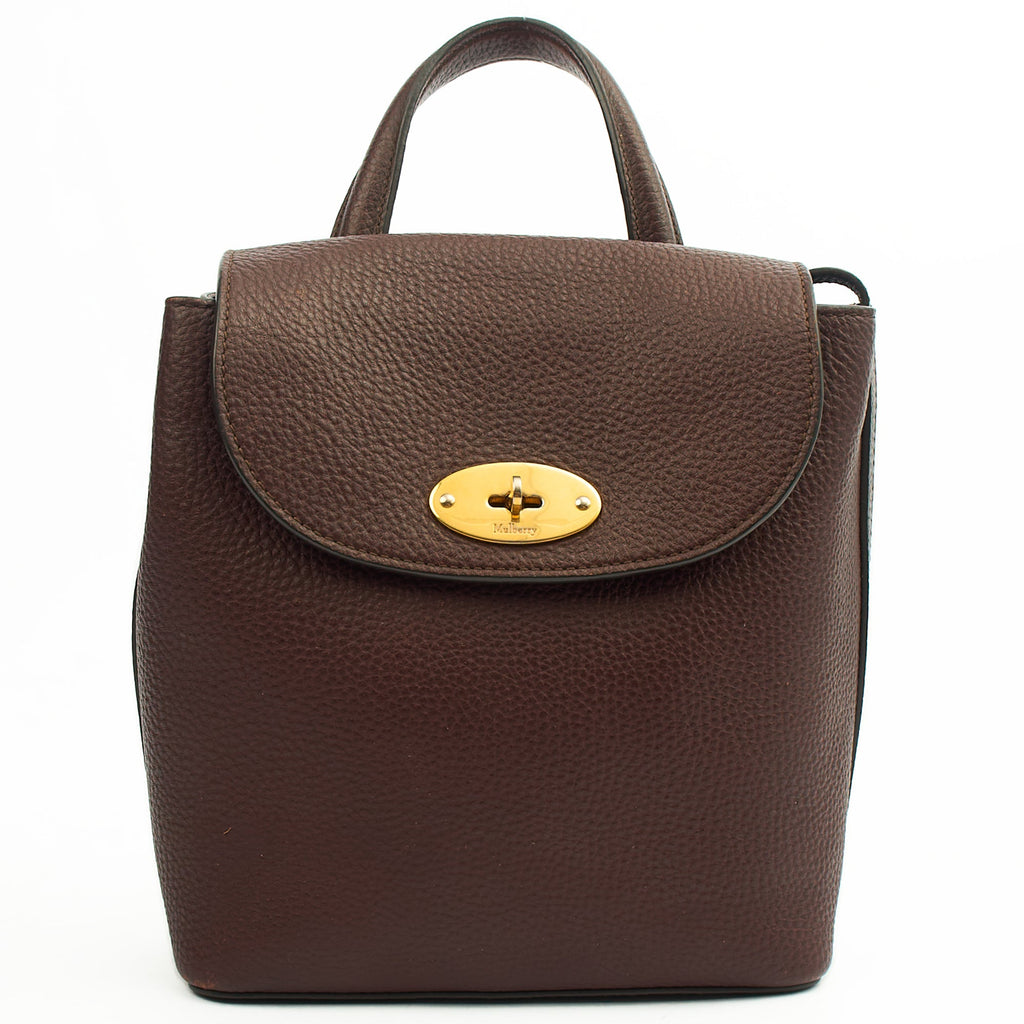 Mulberry Backpack Mini Bayswater in Oxblood, Calfskin Leather