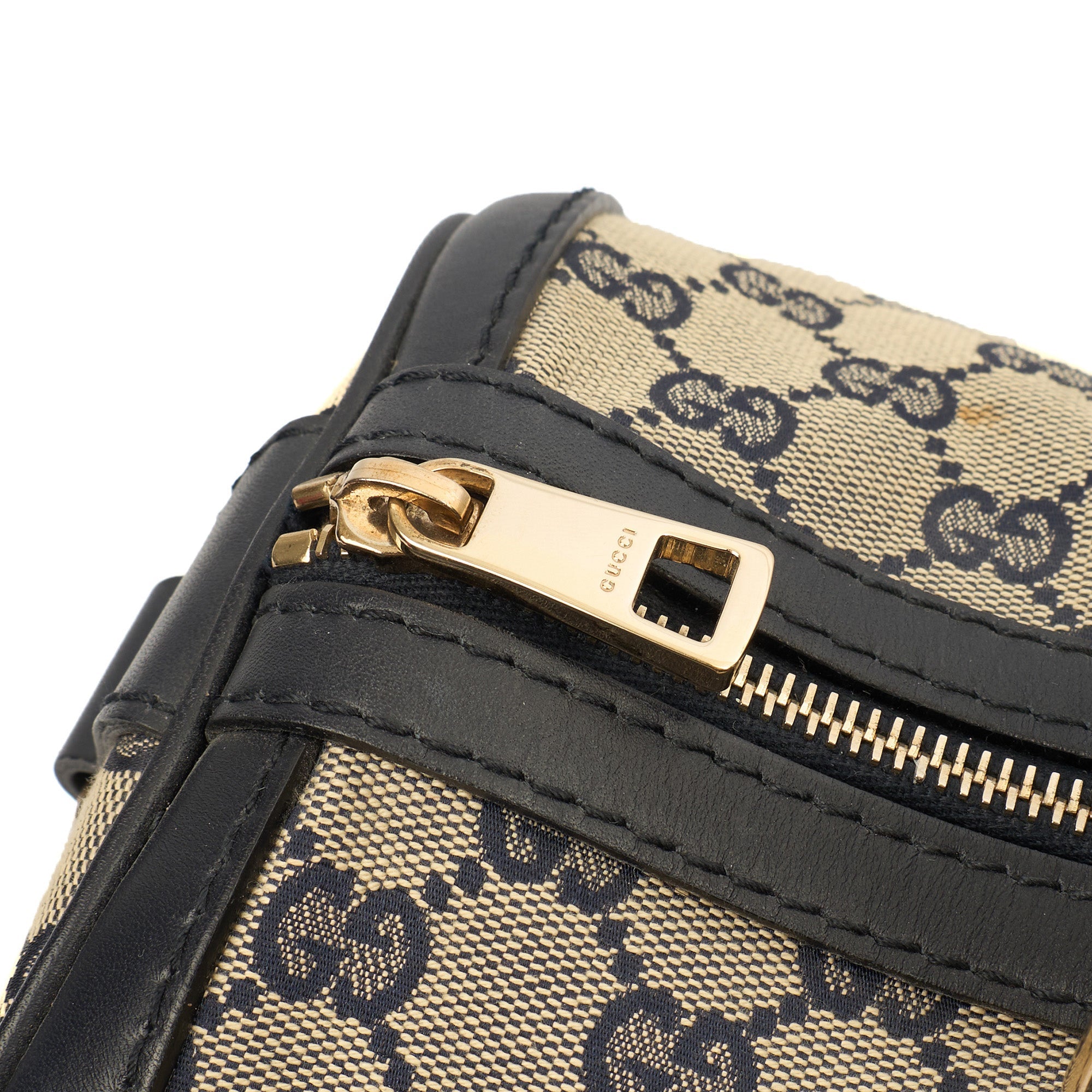 Gucci Top Handle Vintage Web Boston - Medium in invalid, GG Supreme Canvas
