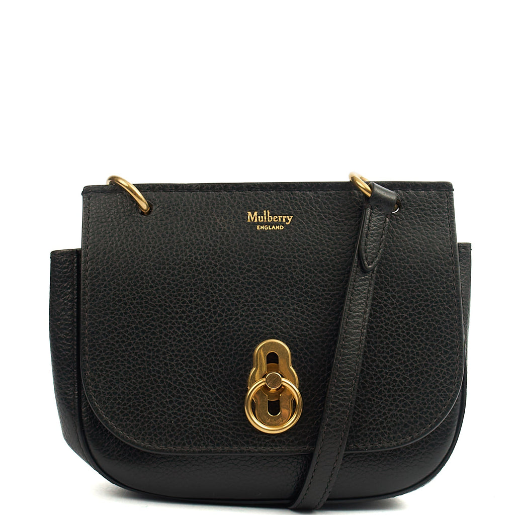 Mulberry Satchel Amberley Satchel - Mini in Black, Calfskin Leather