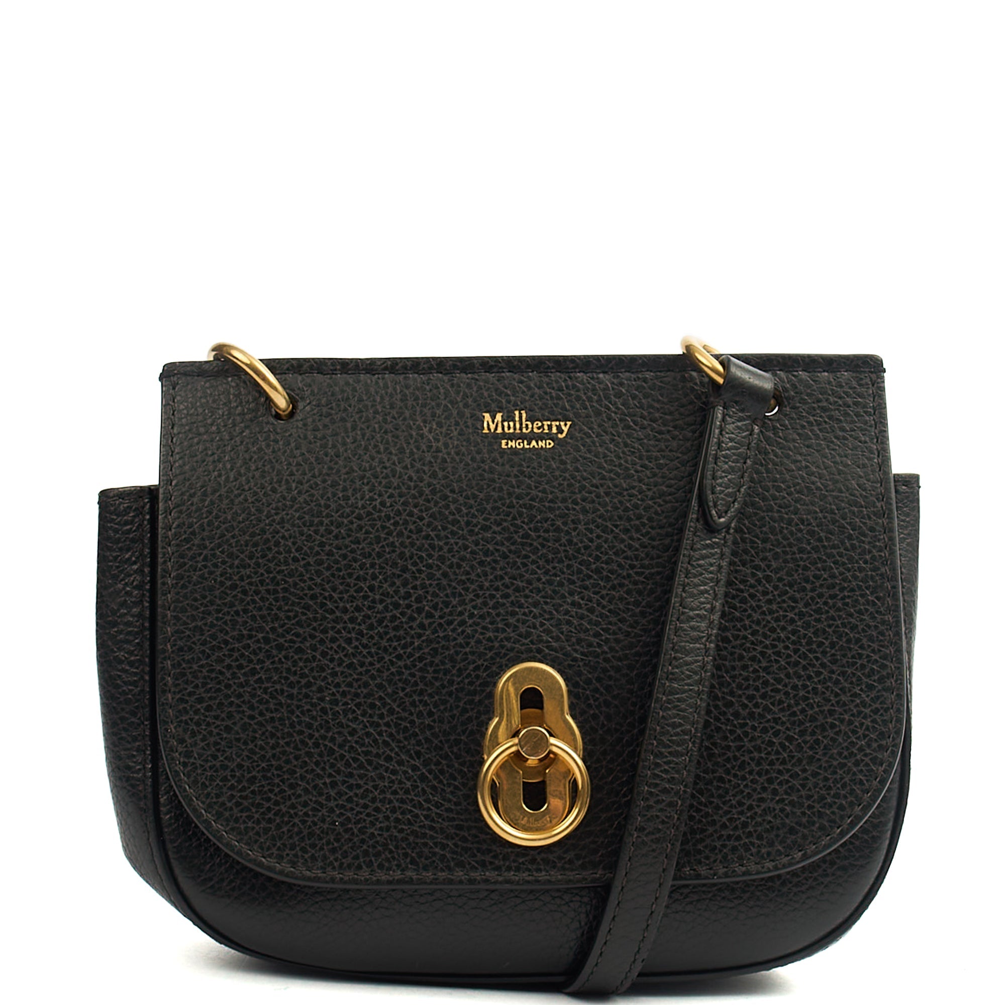 Mulberry Satchel Amberley Satchel - Mini in Black, Calfskin Leather