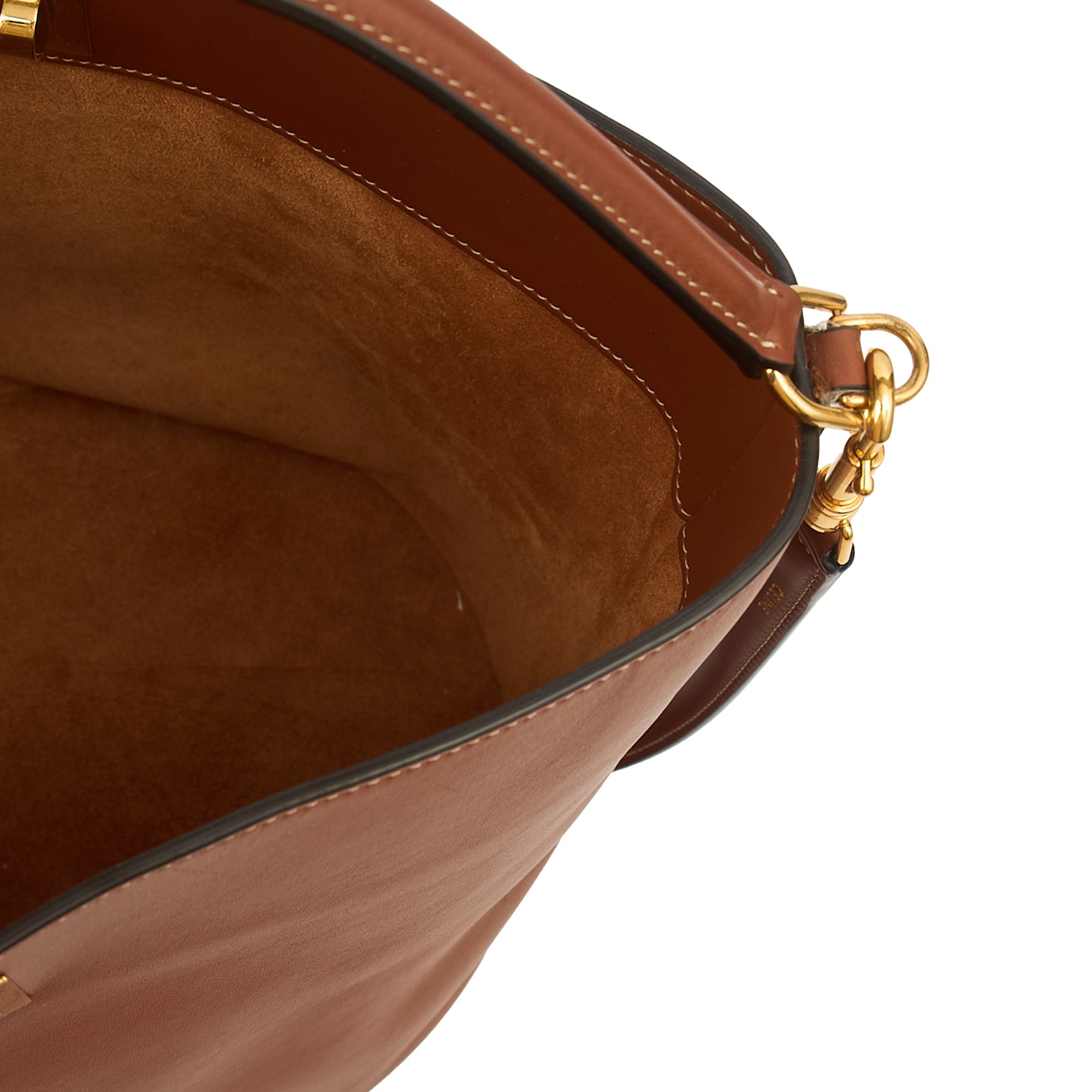 Celine Bucket Bag Sangle Seau in Brown, Box Calfskin