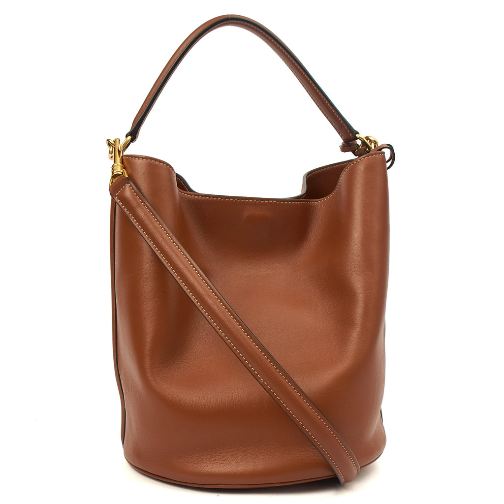Celine Bucket Bag Sangle Seau in Brown, Box Calfskin