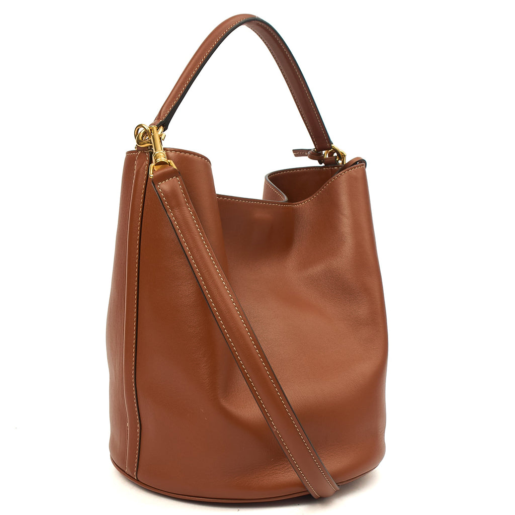 Celine Bucket Bag Sangle Seau in Brown, Box Calfskin