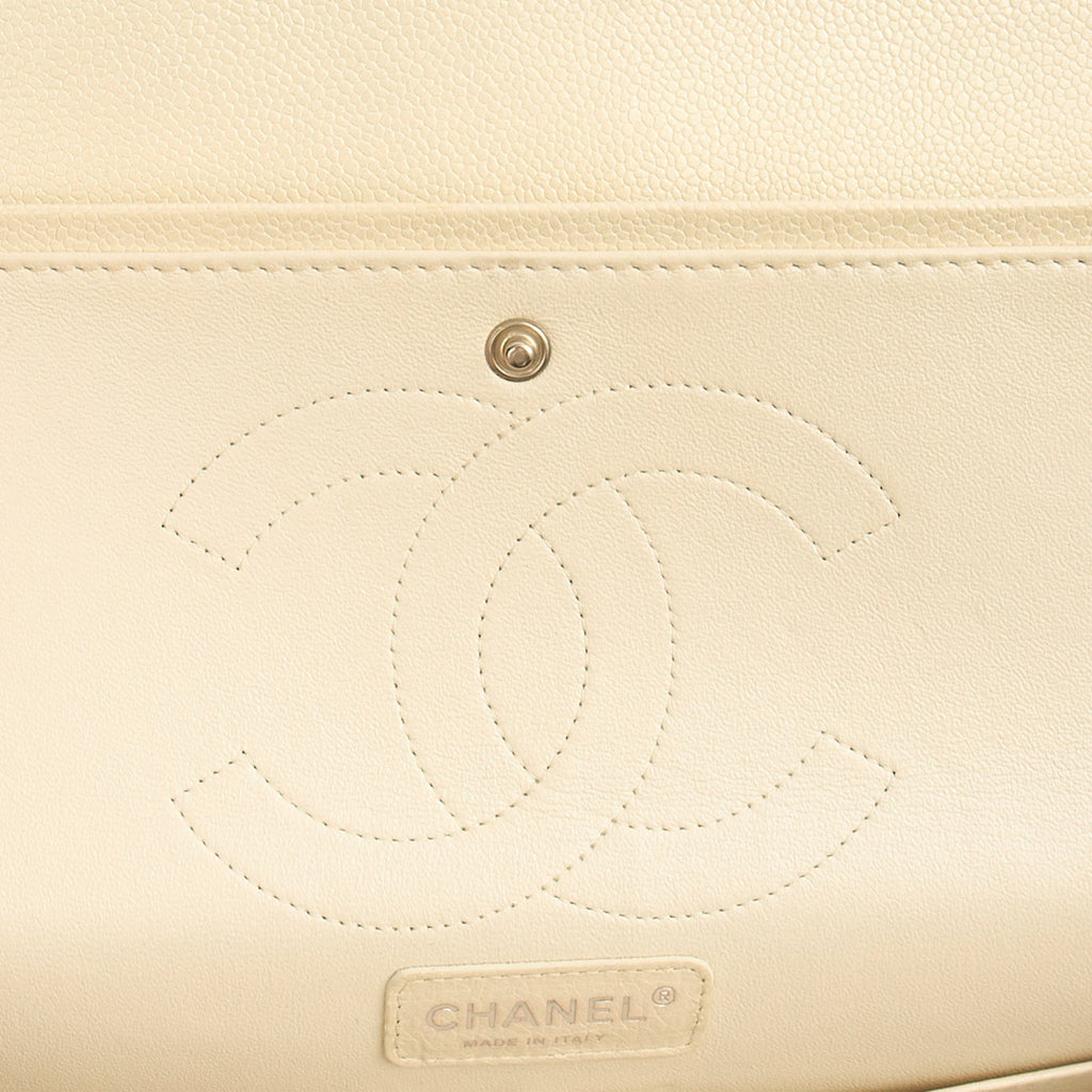 Chanel Classic Double Flap - Large in Champagne, Caviar Leather