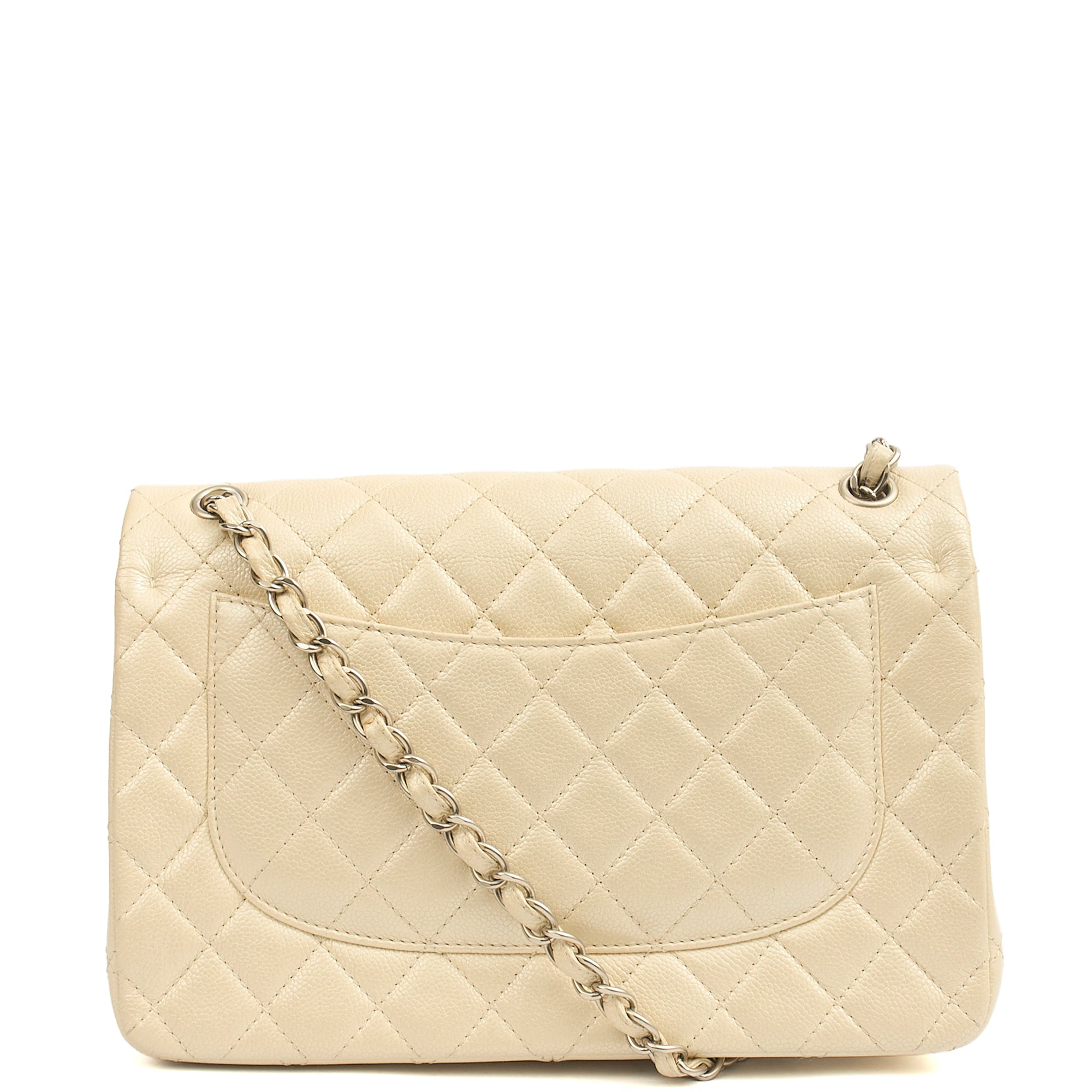 Chanel Classic Double Flap - Large in Champagne, Caviar Leather