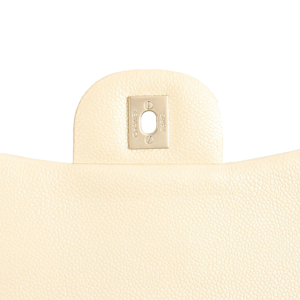 Chanel Classic Double Flap - Large in Champagne, Caviar Leather