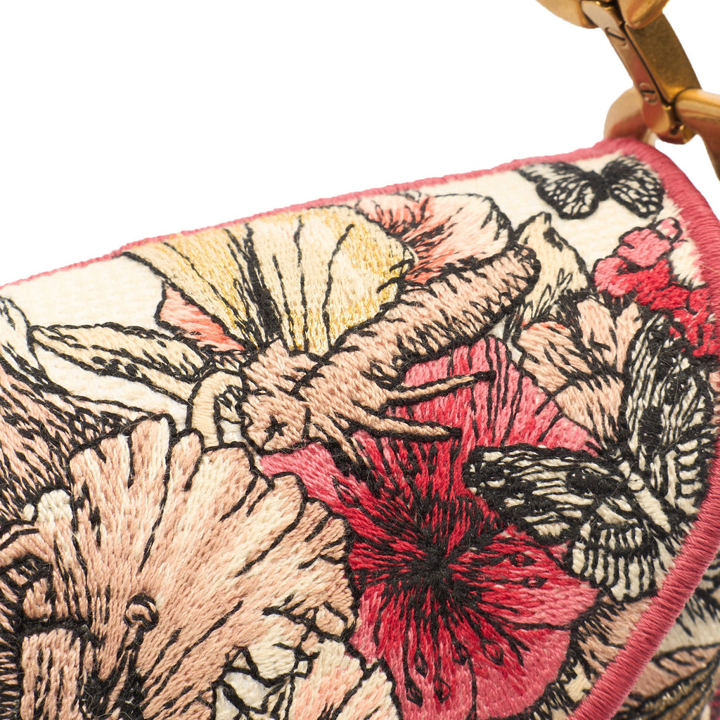 Christian Dior Shoulder Bag Saddle Bag in Multi, Fabric