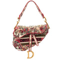 Christian Dior Shoulder Bag Saddle Bag in Multi, Fabric