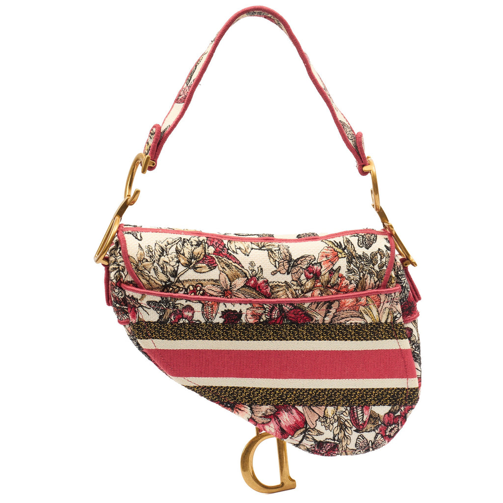 Christian Dior Shoulder Bag Saddle Bag in Multi, Fabric
