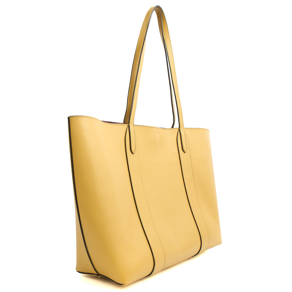 Mulberry Tote Bayswater Tote in Citrus Yellow, Calfskin Leather