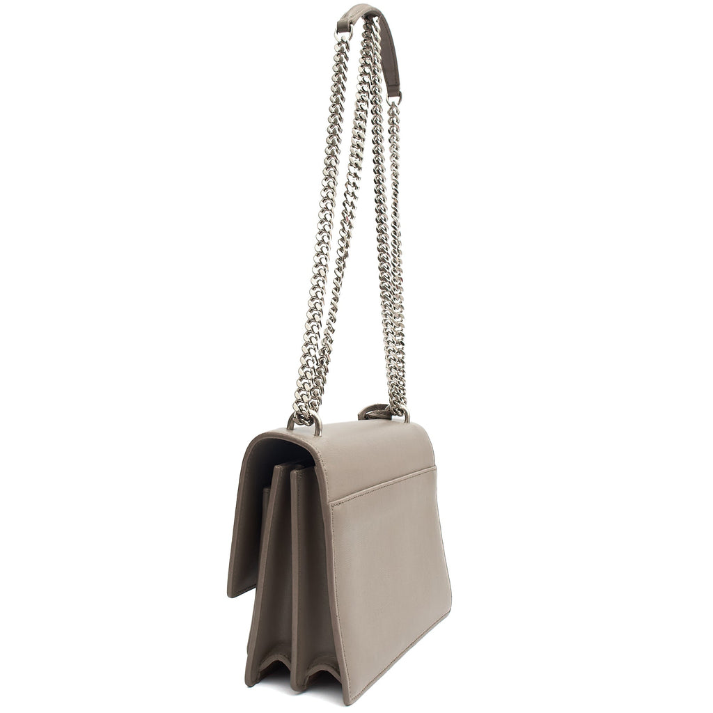 Saint Laurent Shoulder Bag Sunset - Medium in Grey, Leather