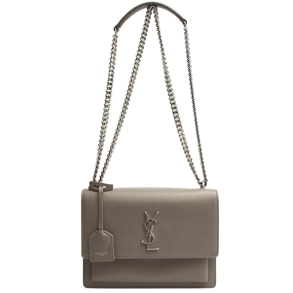Saint Laurent Shoulder Bag Sunset - Medium in Grey, Leather