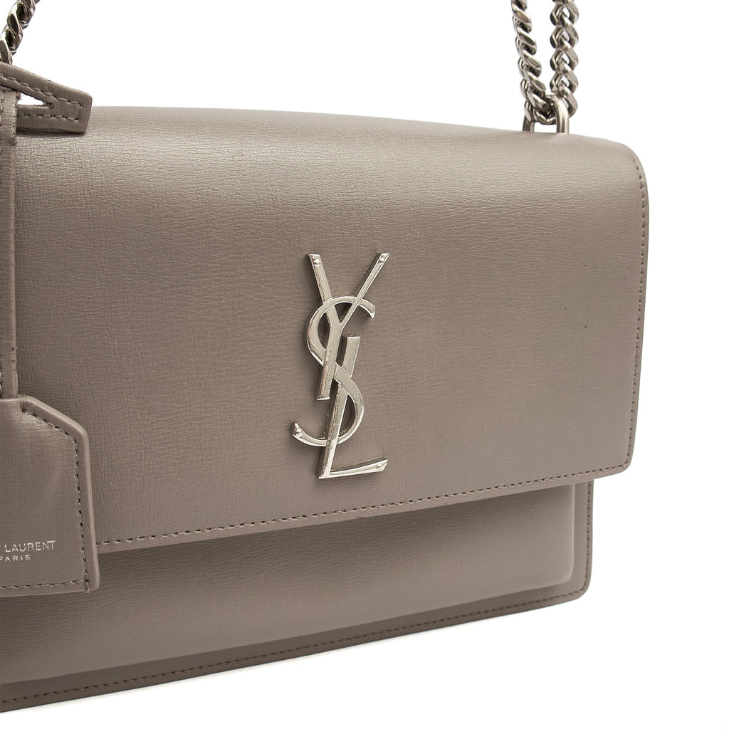 Saint Laurent Shoulder Bag Sunset - Medium in Grey, Leather