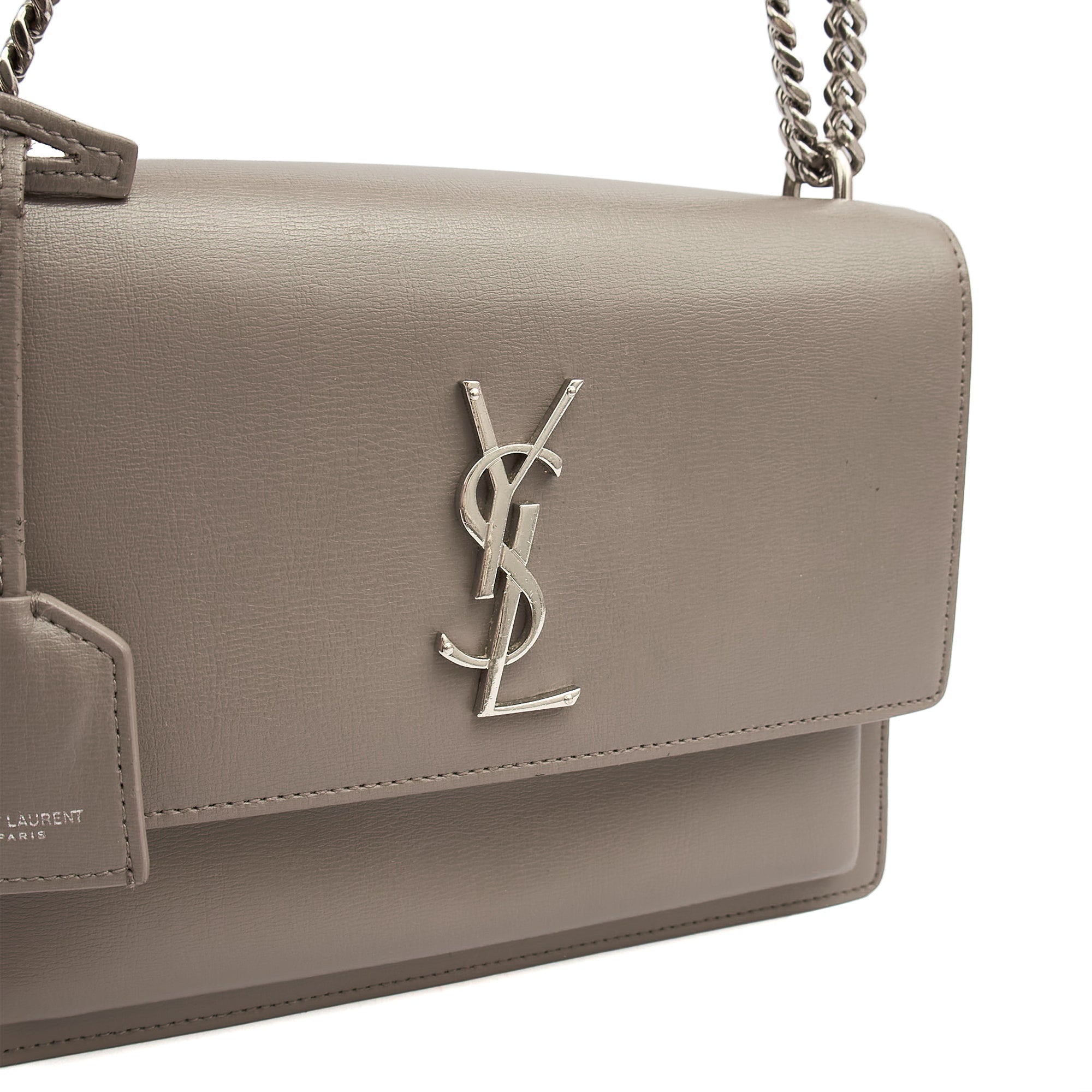 Saint Laurent Shoulder Bag Sunset - Medium in Grey, Leather