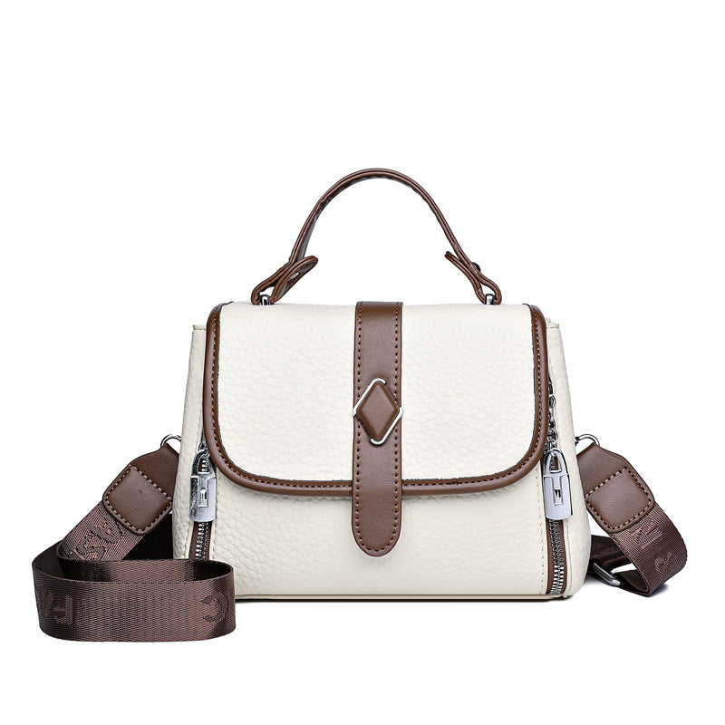 New Fashion Solid Color Small Square Handbag Crossbody Versatile Lightweight 8219-0181