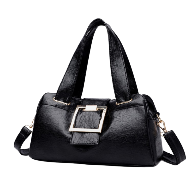 Gilded Square Buckle Crossbody Bag