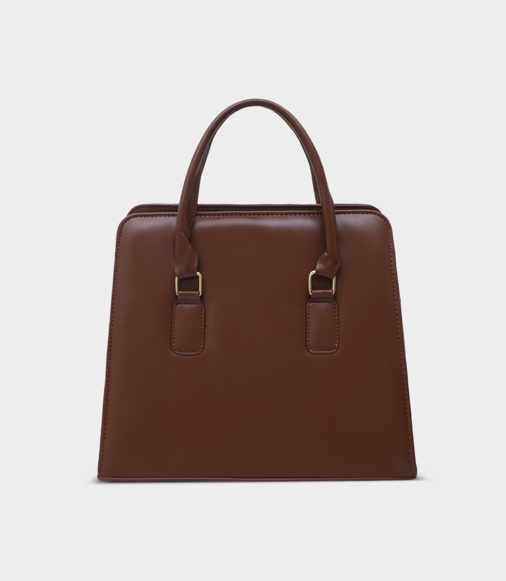 Women Boxy Bag-DARK BROWN