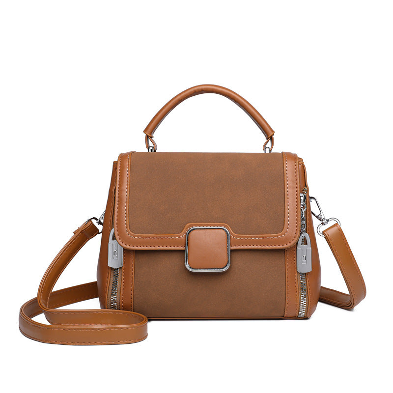 New Trendy Contrasting Soft Leather Crossbody Bag YC-9830