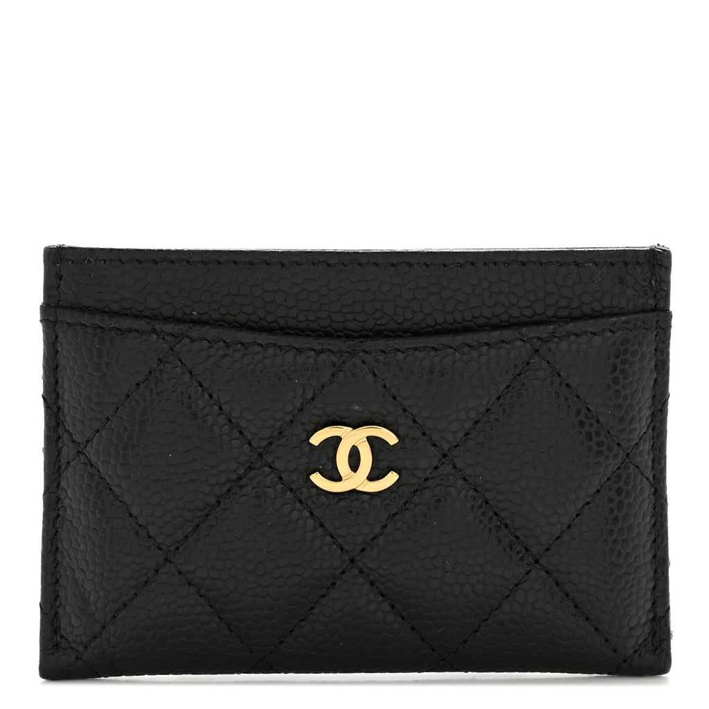 Caviar Quilted  Holder Black