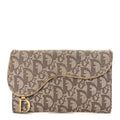 Monogram Saddle Wallet Beige