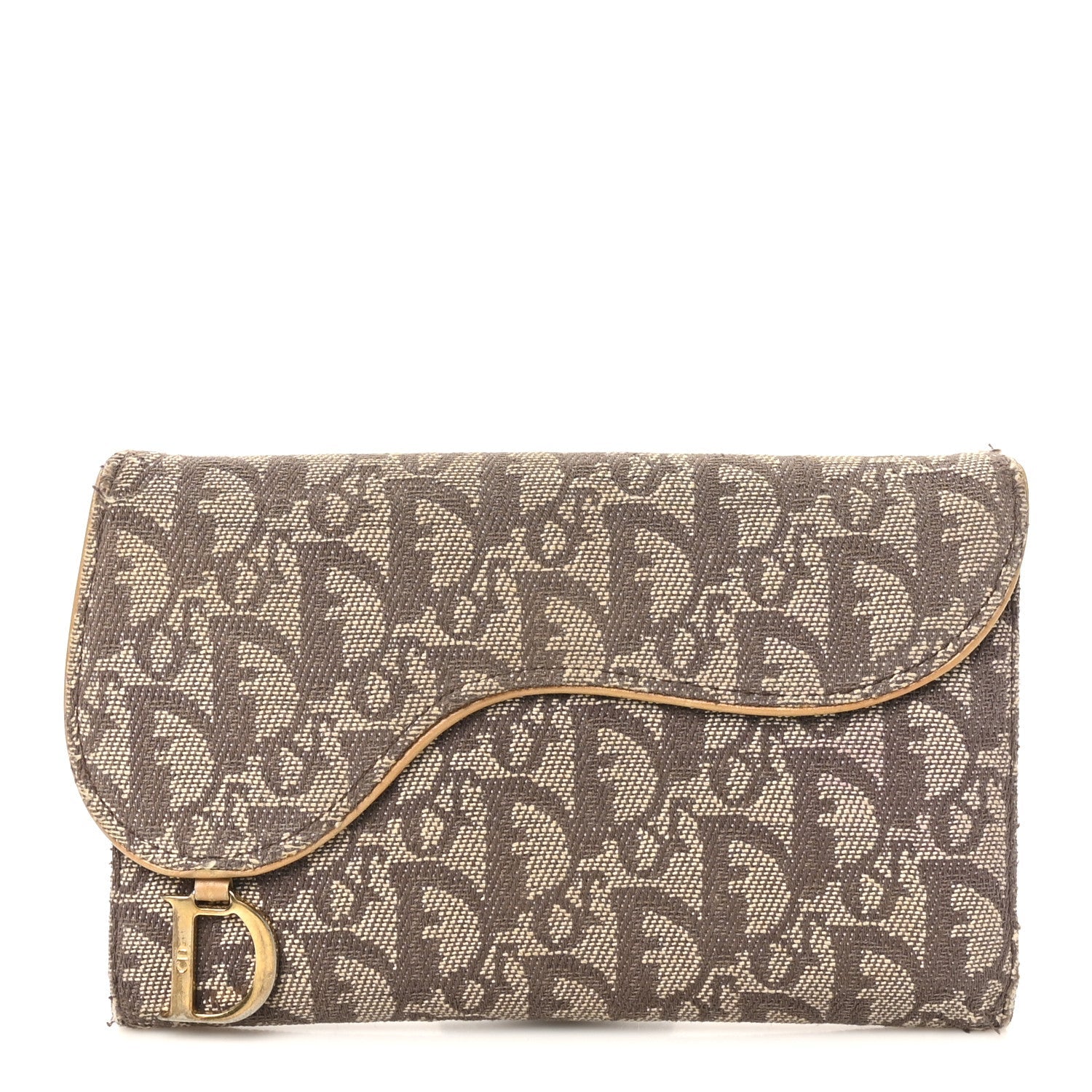 Monogram Saddle Wallet Beige