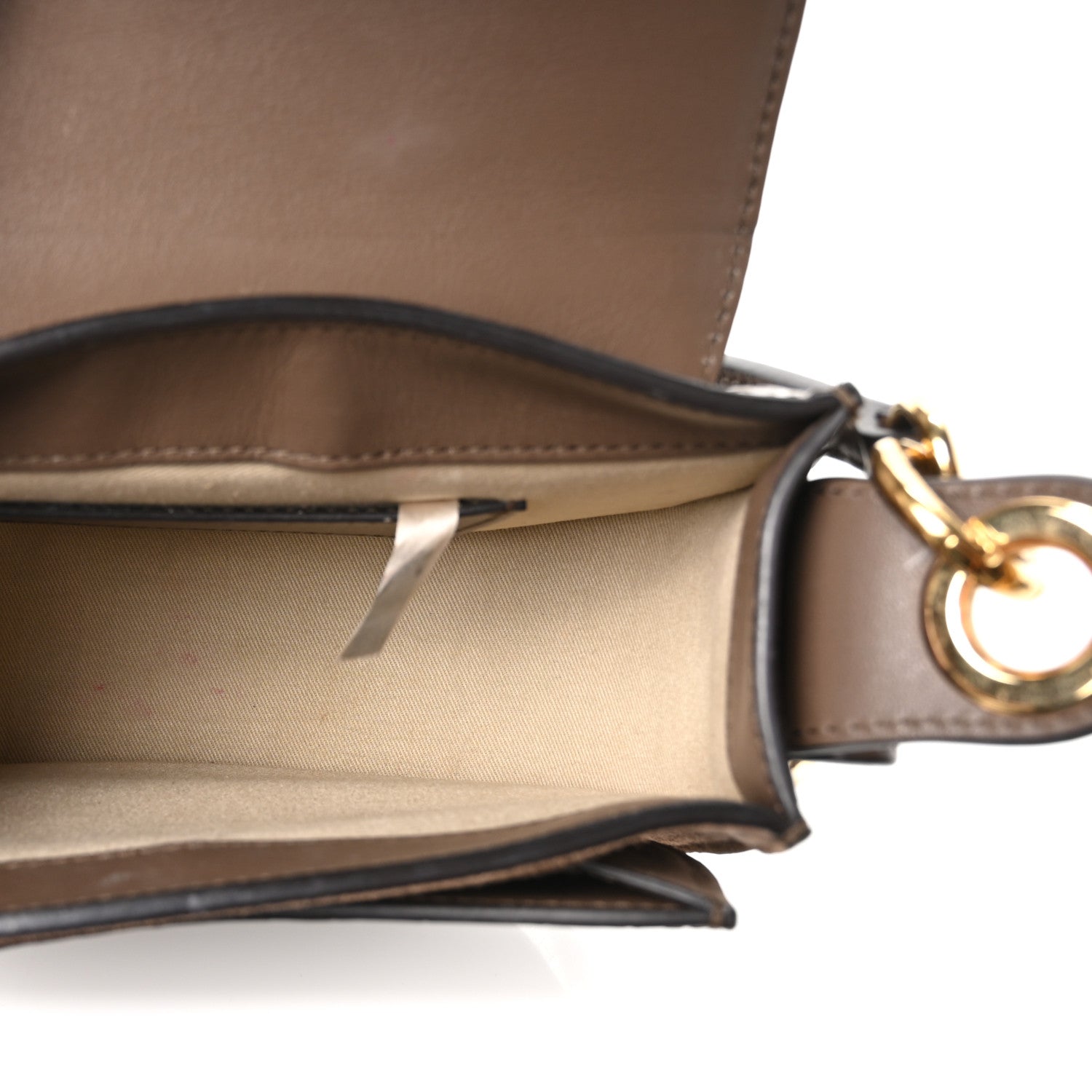 Calfskin Crocodile Embossed Small Tess Bag Army Green
