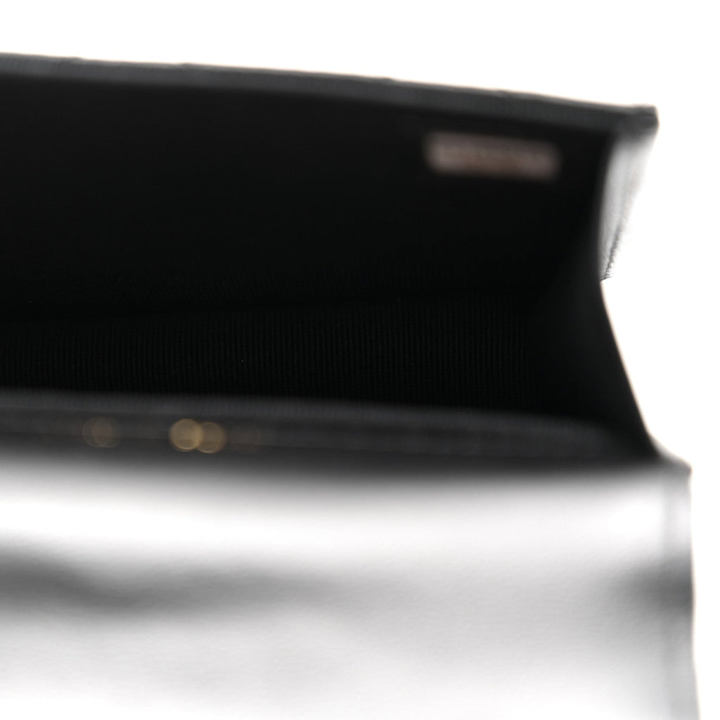 Lambskin Quilted CC Hook  Holder Black
