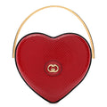 Snakeskin Broadway Mini Heart Top Handle Bag Rasberry Candy