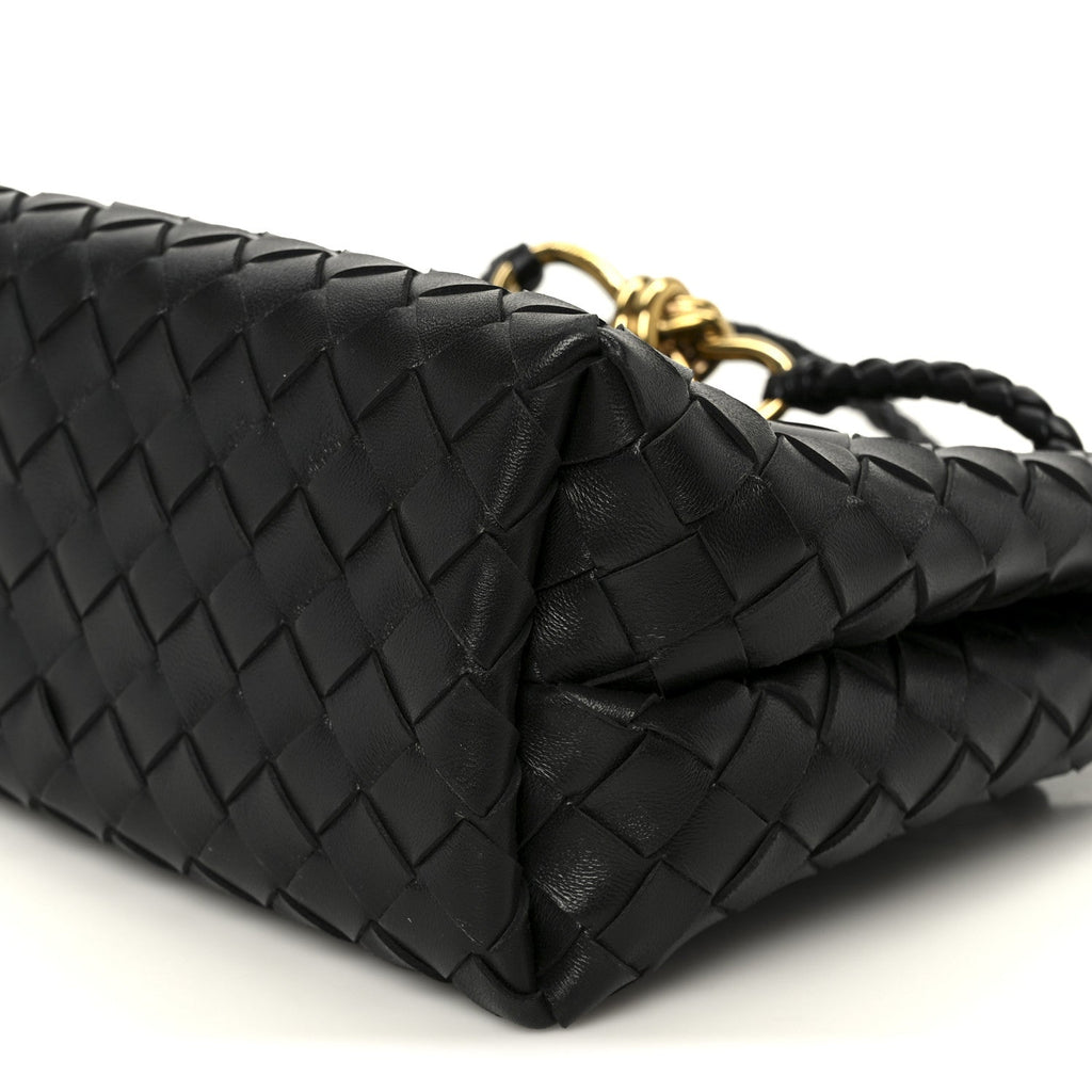 Nappa Intrecciato Small Andiamo Shoulder Bag Black