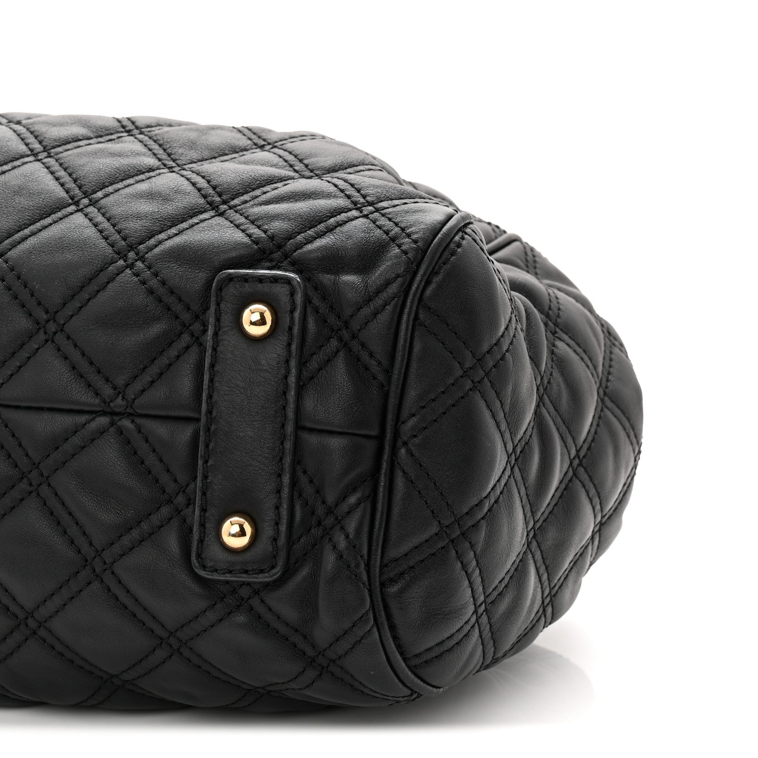 Calfskin Quilted Stam Black
