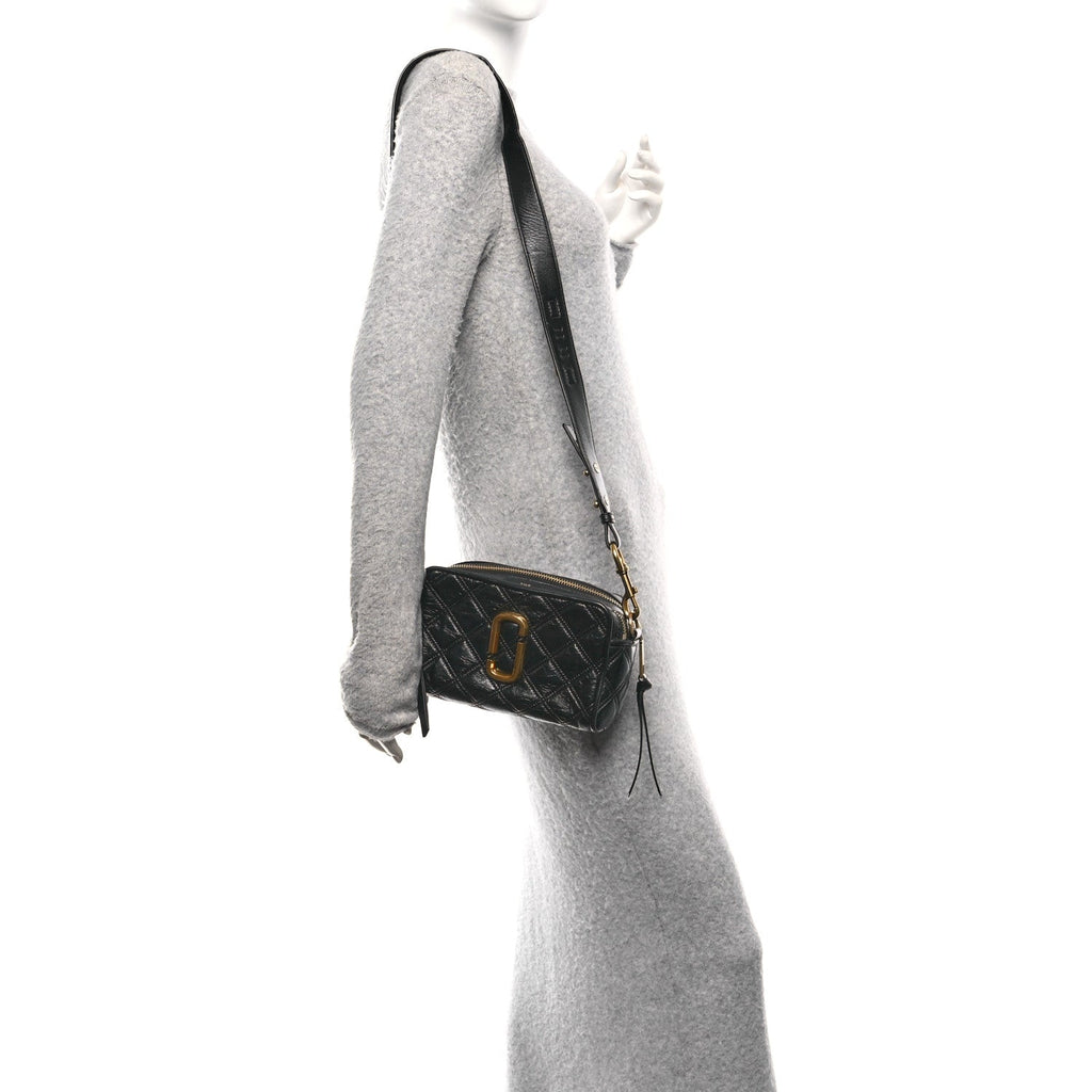 Lambskin Quilted The Softshot 21 Bag Black