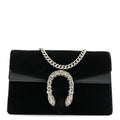Velvet Super Mini Dionysus Shoulder Bag Black