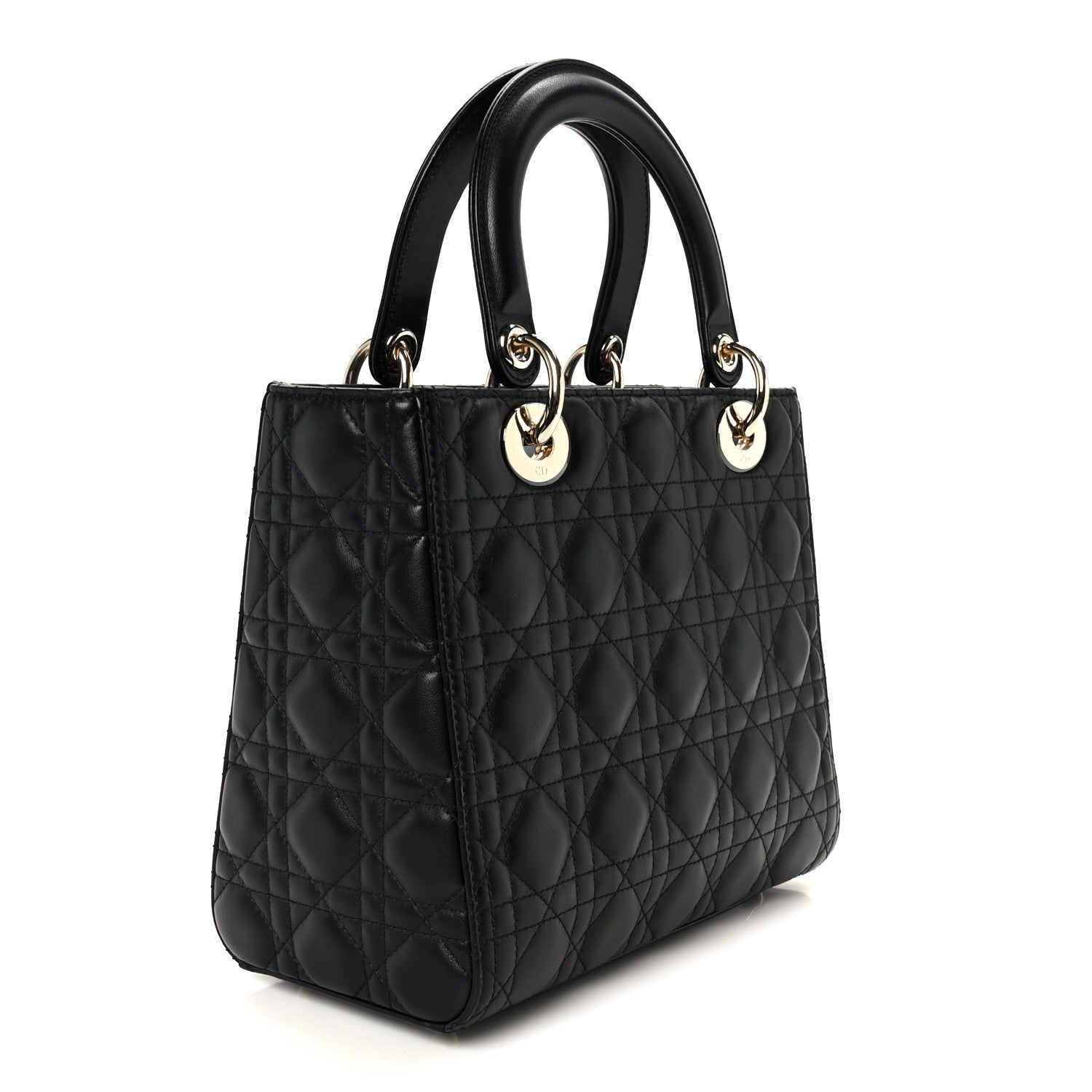 Lambskin Cannage Medium Lady Dior Black