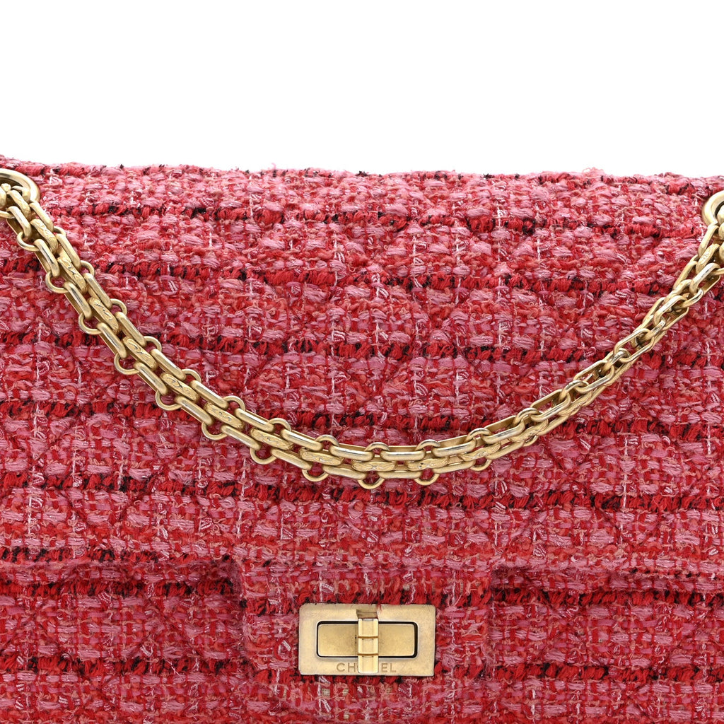 Tweed Quilted 2.55 Reissue 225 Flap  Red Pink Multicolor