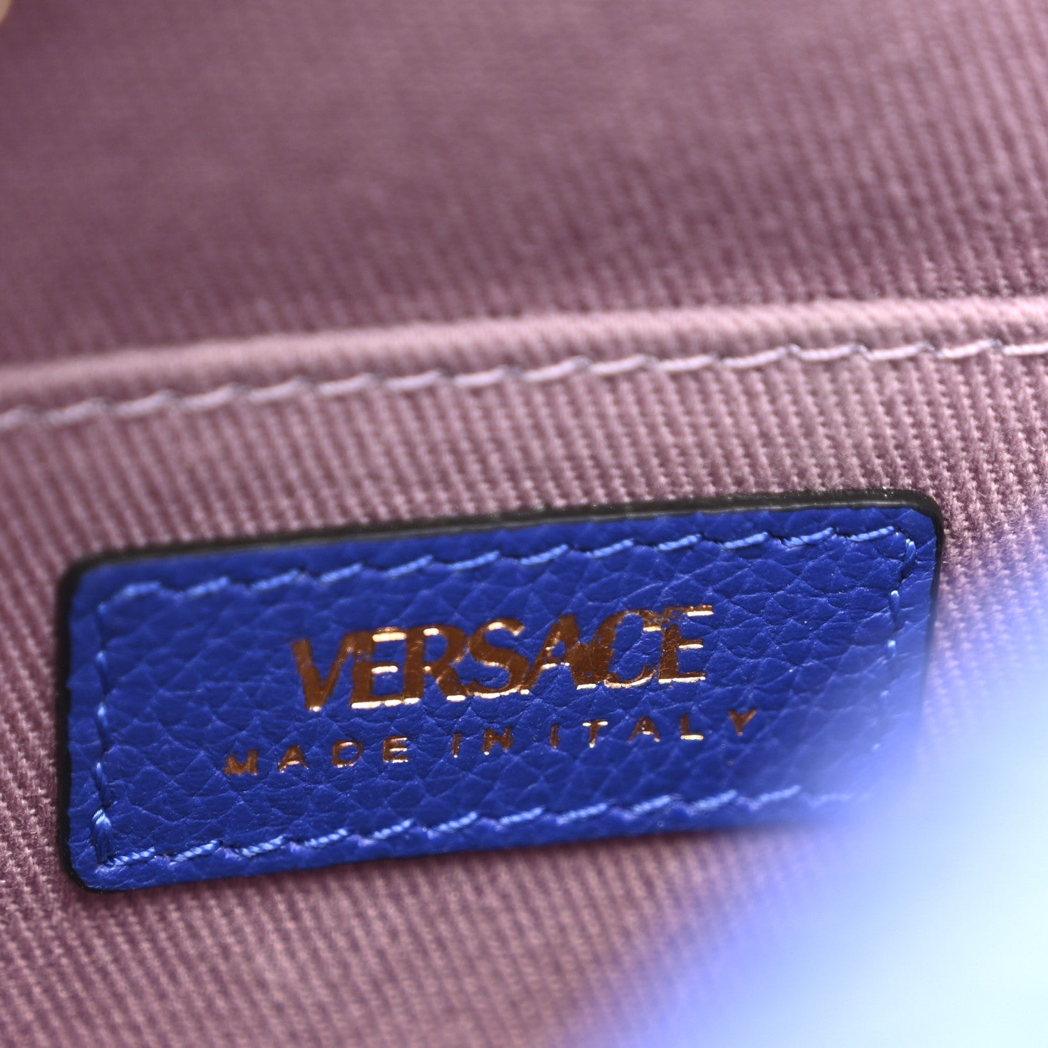 Calfskin La Medusa Round Camera Bag Blue