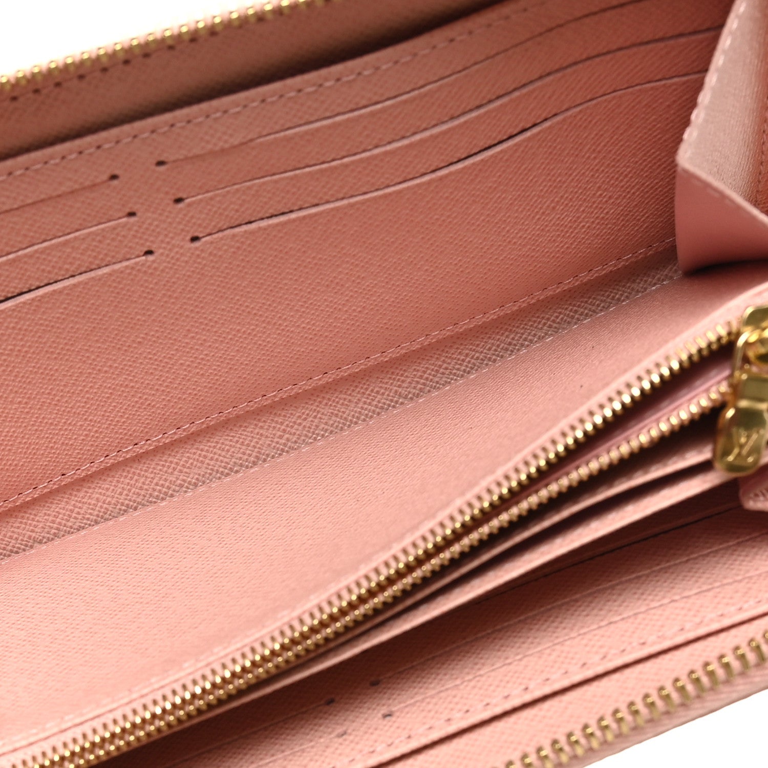 Damier Azur Zippy Wallet Rose Ballerine
