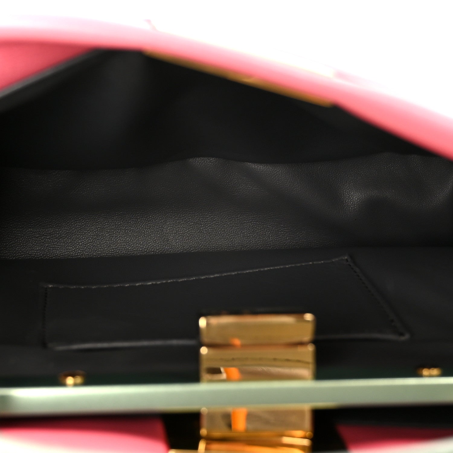 Nappa Colorblock Mini Peekaboo Iconic Satchel Rosa Fluo Oxigen Slate