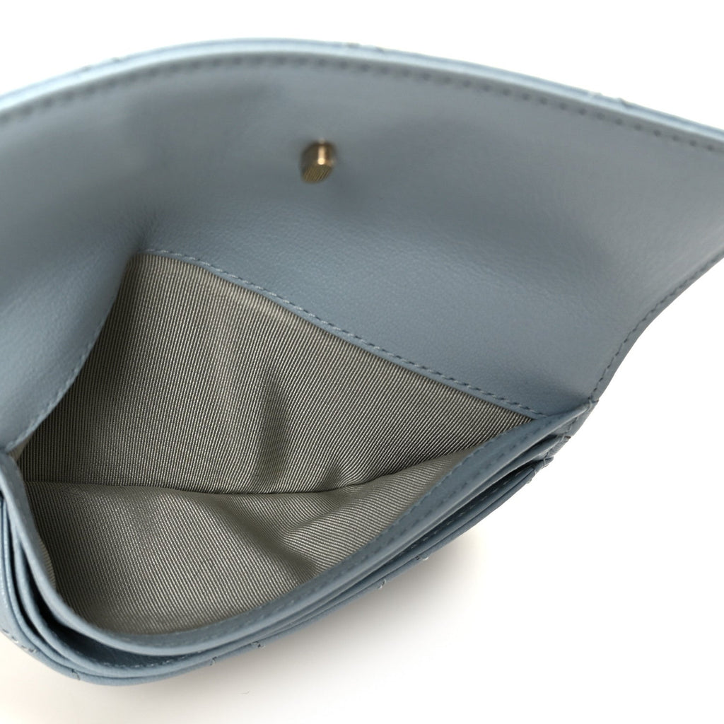 Goatskin Quilted Tri-Color In & Out Waist Bag Green Blue Pink