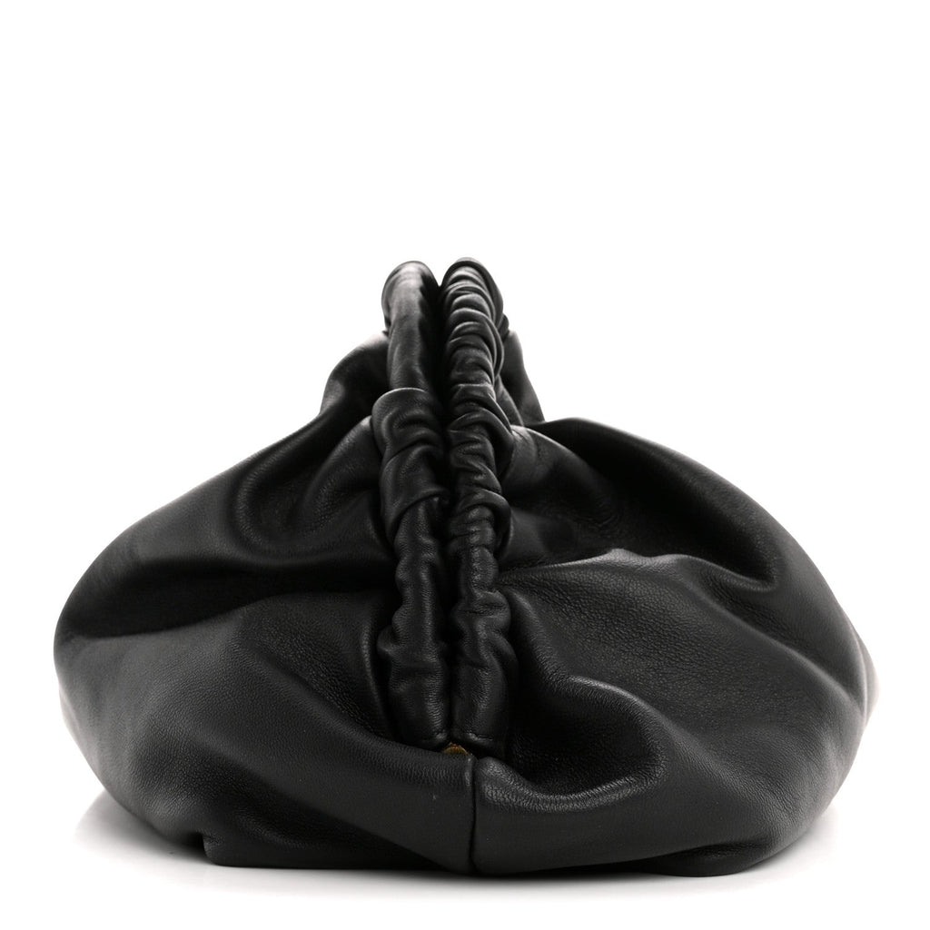 Lambskin Cloud Clutch Black Flamma