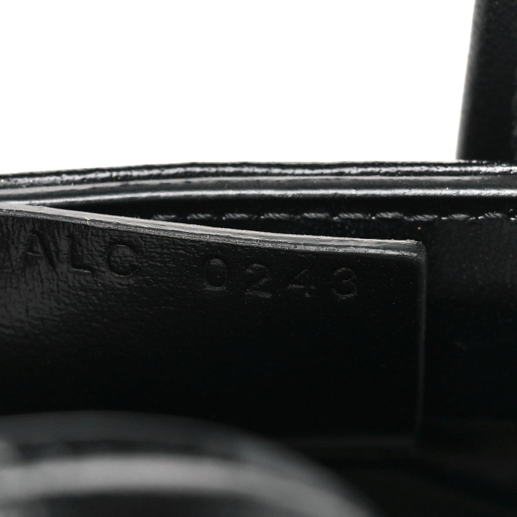 Shiny Lord Calfskin Micro Antigona Black