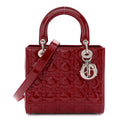 Patent Cannage Medium Lady Dior Red