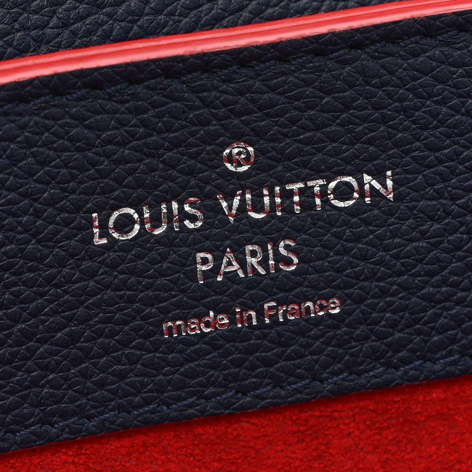 Soft Calfskin Lockme Backpack Marine Rouge