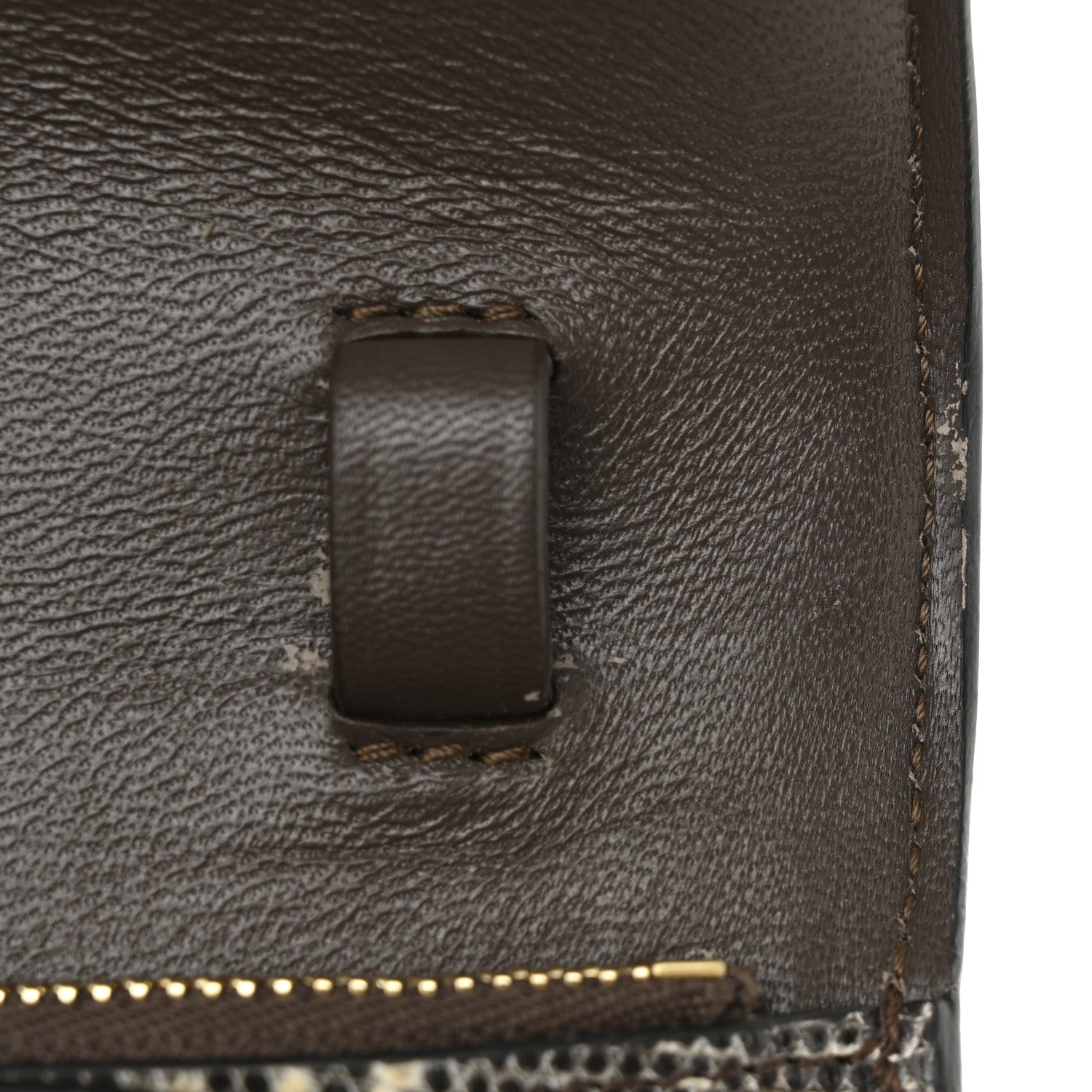 Lizard Medium Classic Box Flap Bag Natural